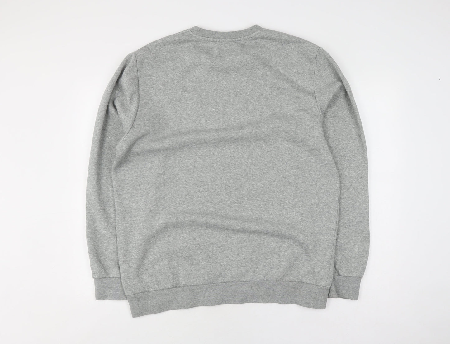 Converse Men's Grey Pullover Sweatshirt, L, Logo