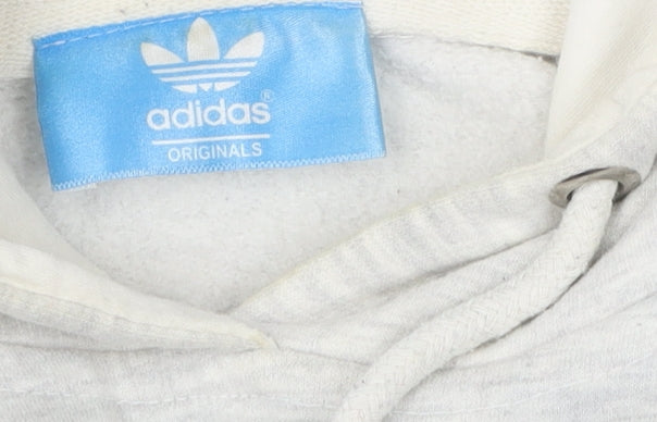 Adidas Men’s White Pullover Hoodie M Logo Graphic