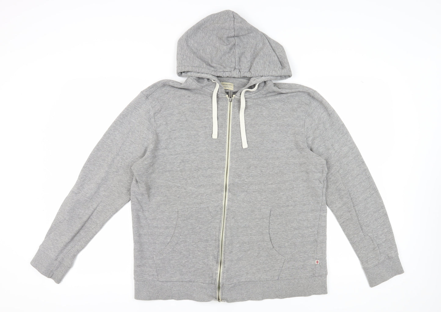 Jack & Jones Men's XL Grey Full Zip Hoodie