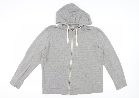 Jack & Jones Men's XL Grey Full Zip Hoodie