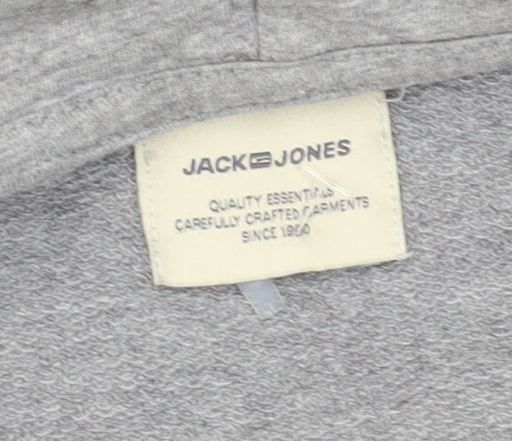 Jack & Jones Men's XL Grey Full Zip Hoodie