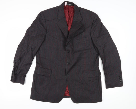 Mens 42 Chest Regular Austin Reed Grey Three-Button Blazer