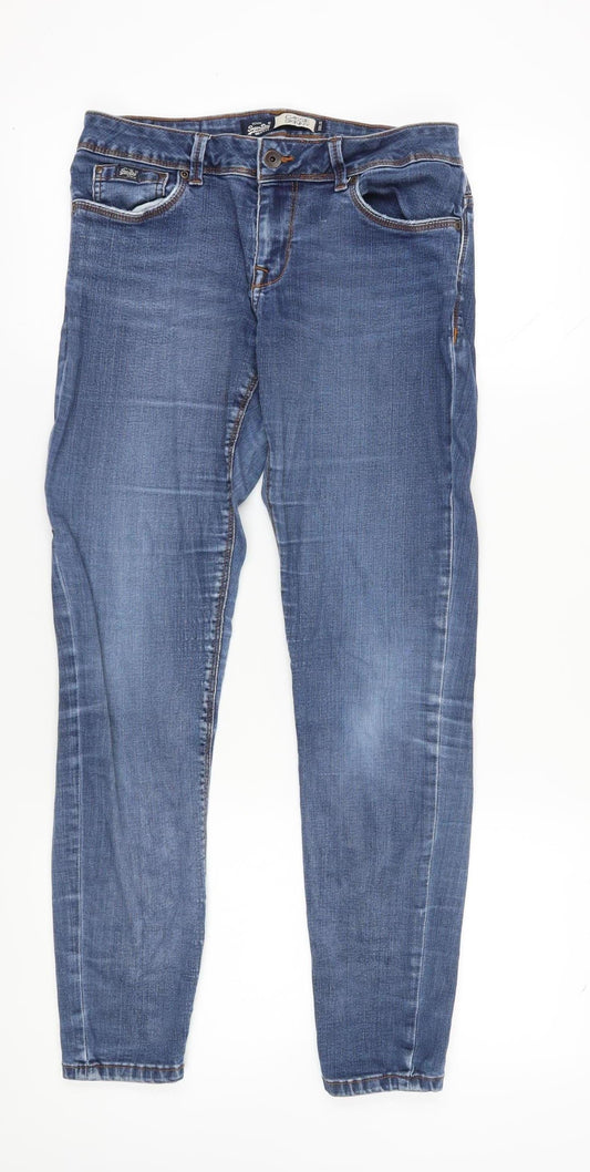 Superdry Women's Blue Skinny Jeans Size 12