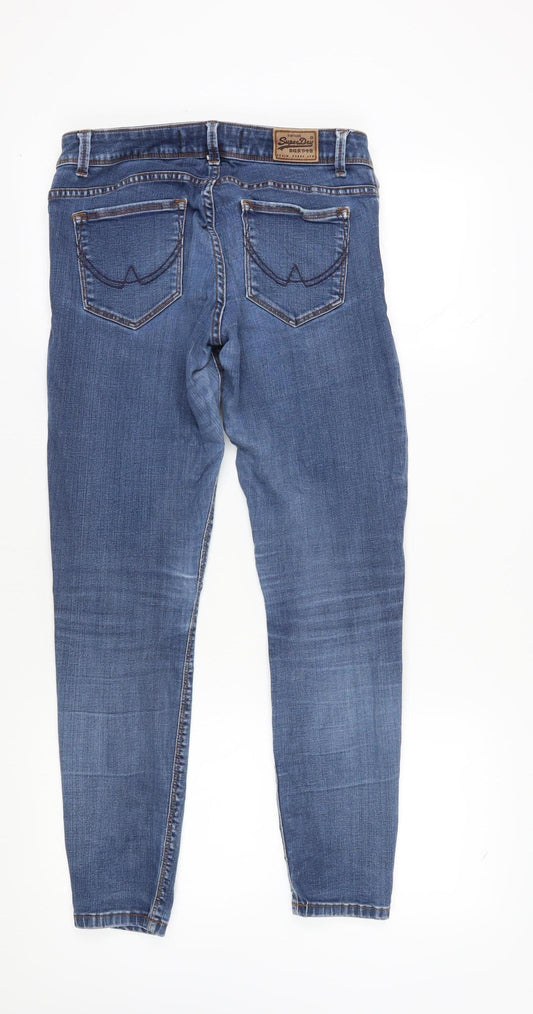 Superdry Women's Blue Skinny Jeans Size 12