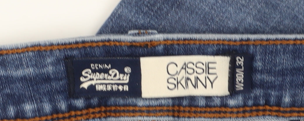 Superdry Women's Blue Skinny Jeans Size 12