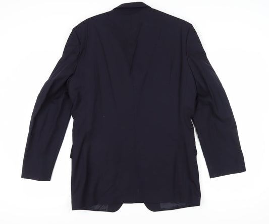 Magee Men's Blue Wool Blazer Size 38 Regular Fit