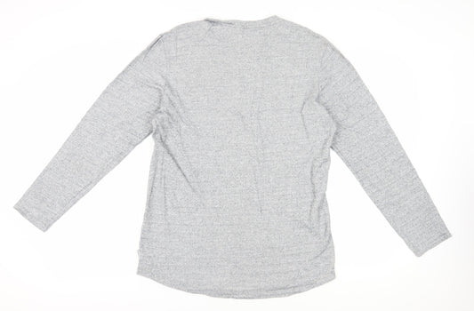 Jack & Jones Men's Grey Long Sleeve T-Shirt, Size L