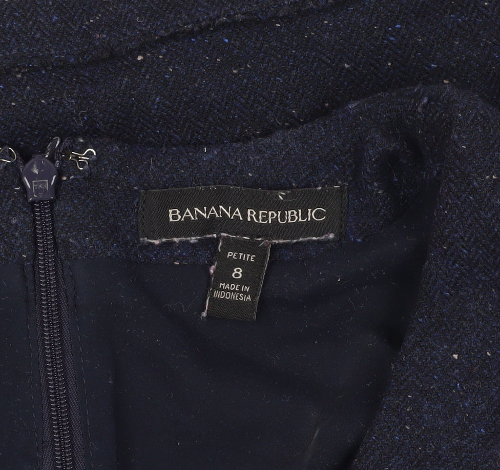 Banana Republic Women's Blue Petite 8 Sheath Dress