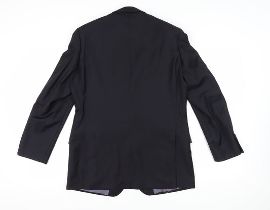 Pierre Cardin Men's Black Wool Blazer 38 REG Formal