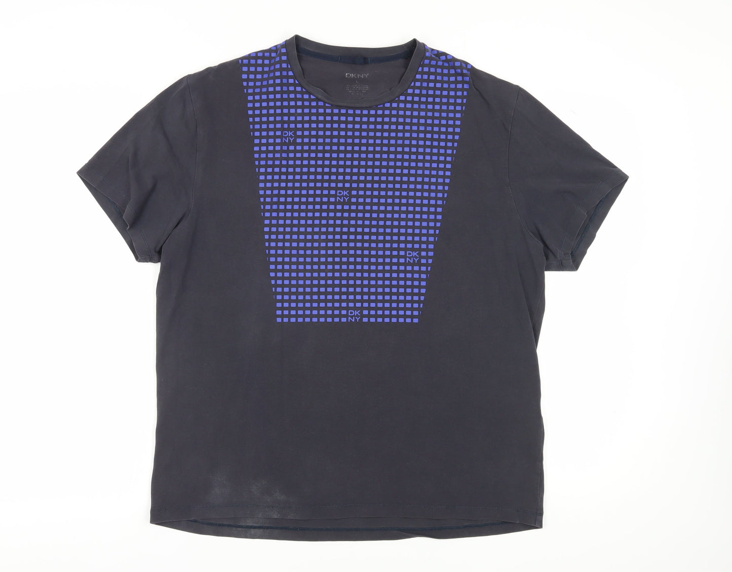 DKNY Black Unisex T-Shirt L Casual Short Sleeve Classic