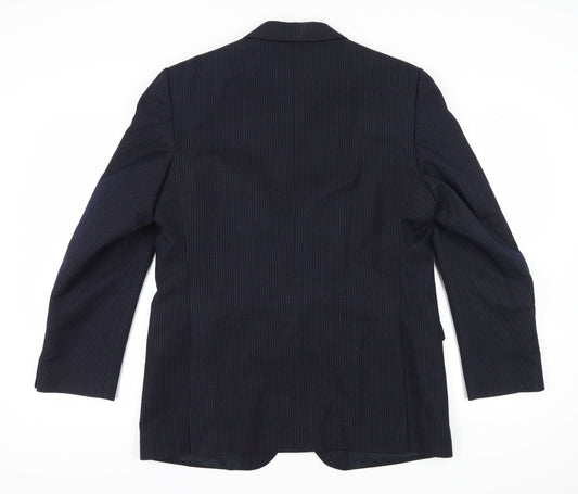 Centaur Men's Blue Striped Blazer, Regular Fit, Size 42R