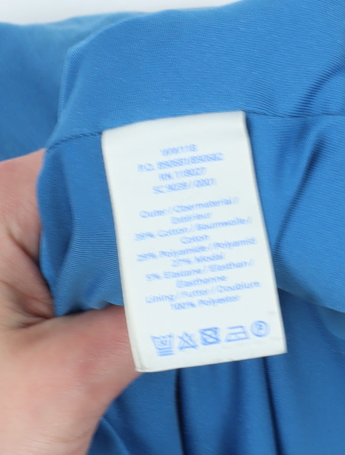 Boden Women's Blue Sheath Dress Size 4 Short Sleeve