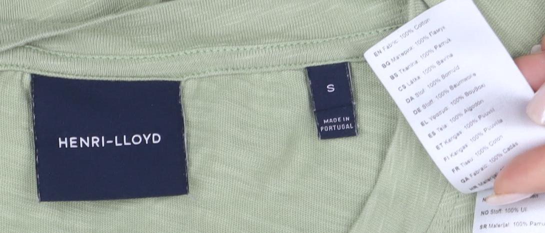 Henri-Lloyd Men's Green Crew Neck T-Shirt, Size S