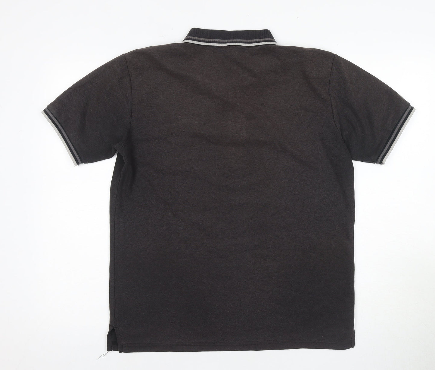 Slazenger Men's Black M Polo Shirt Collared Logo Casual