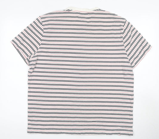 The Stronghold Unisex Multicoloured Striped T-Shirt 2XL