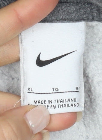Nike Men's Grey XL Logo Pullover Hoodie