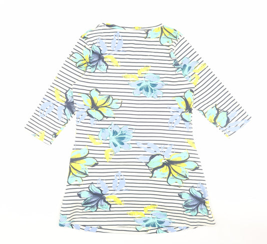 Weird Fish Women's Multicoloured Floral Shift Dress Size 10