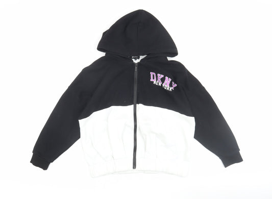 DKNY Women's Black Full Zip Hoodie Size 10