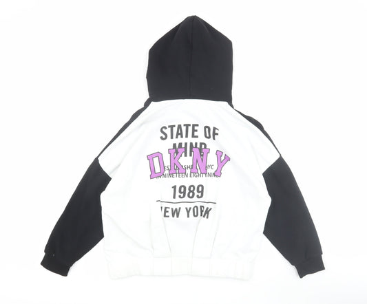 DKNY Women's Black Full Zip Hoodie Size 10