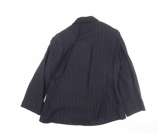 Viyella Women's Black Pinstripe Suit Jacket, Size 14