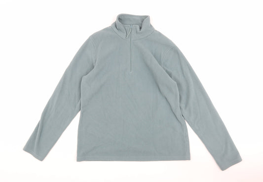 Mountain Warehouse Men's Blue Fleece 1/4 Zip Sweatshirt L