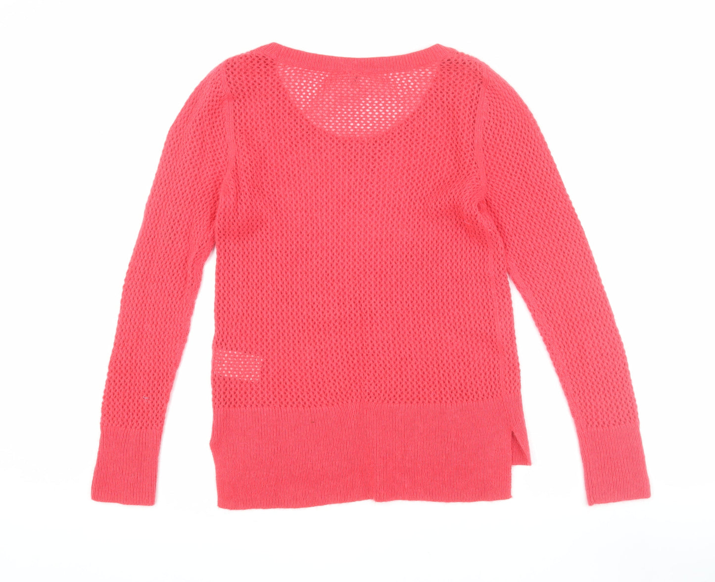 Superdry Women's Pink Open-Knit Pullover XS