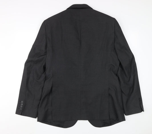Moss Black Men's Blazer, Size 40, Regular Fit