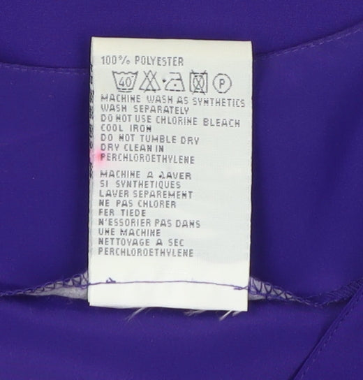 Alexon Women's Purple Blouse, Size 10, V-Neck, Long Sleeve