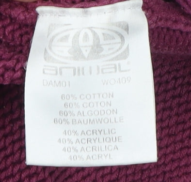 Animal Women's Purple Cowl Neck Pullover Jumper Size 14