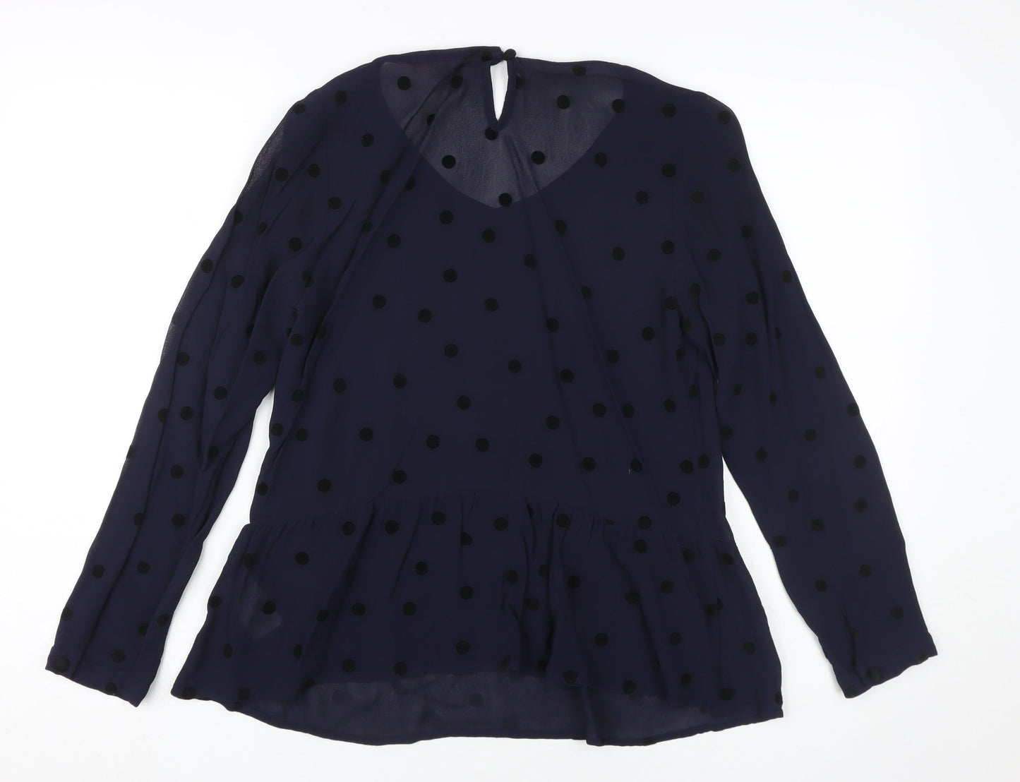 White Stuff Women's Black Polka Dot Blouse, Size 8