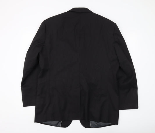 Moss Men's Black Suit Jacket, Size 44, Short Fit