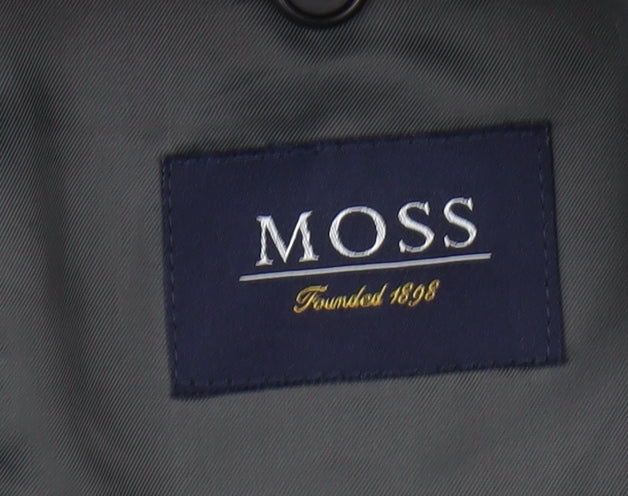 Moss Men's Black Suit Jacket, Size 44, Short Fit