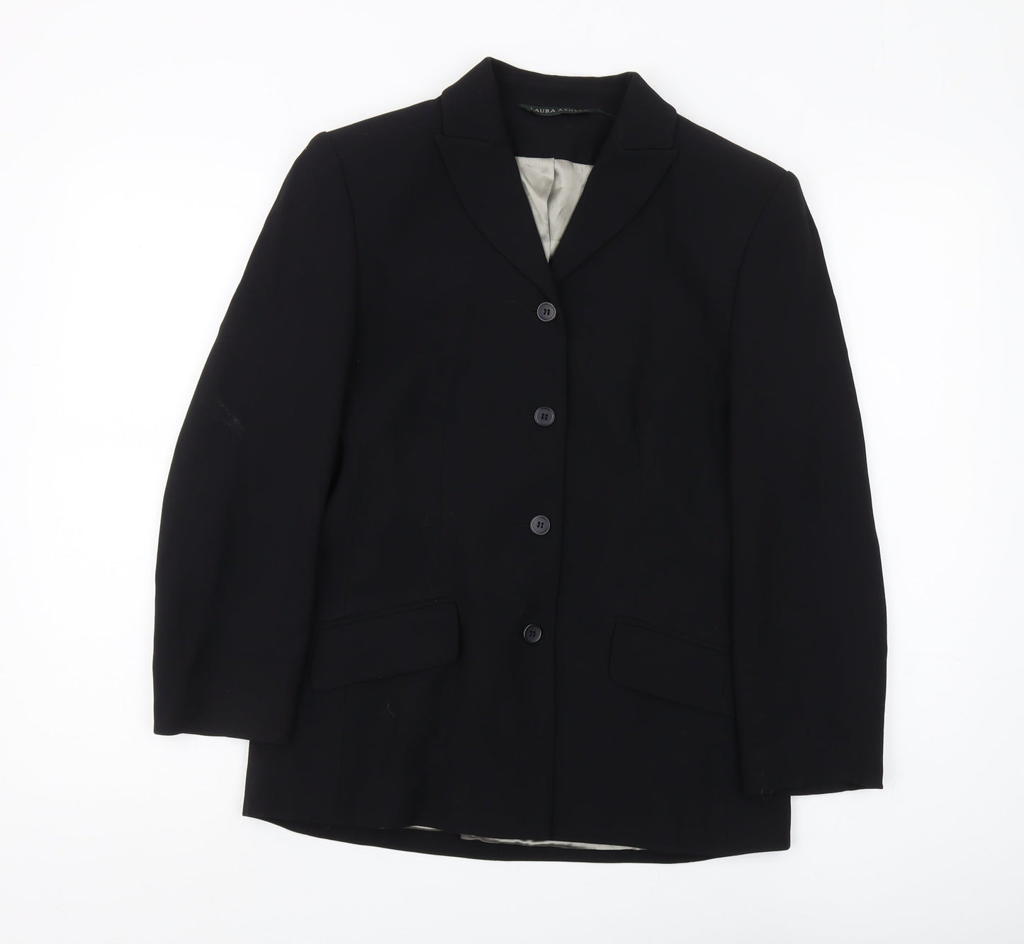Laura Ashley Women's Black Suit Jacket Size 10