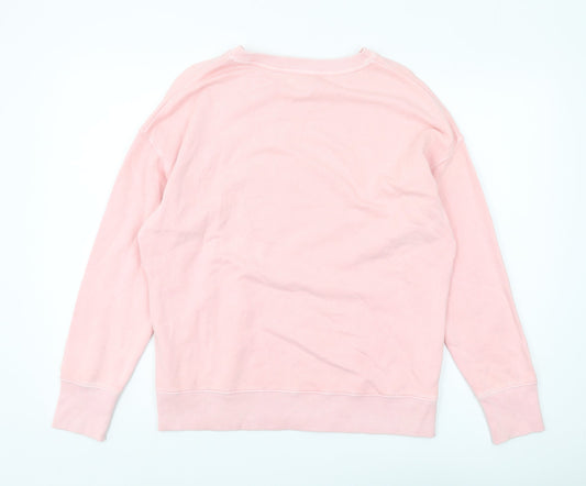 Hush Women's Pink Pullover Sweatshirt S Casual Graphic