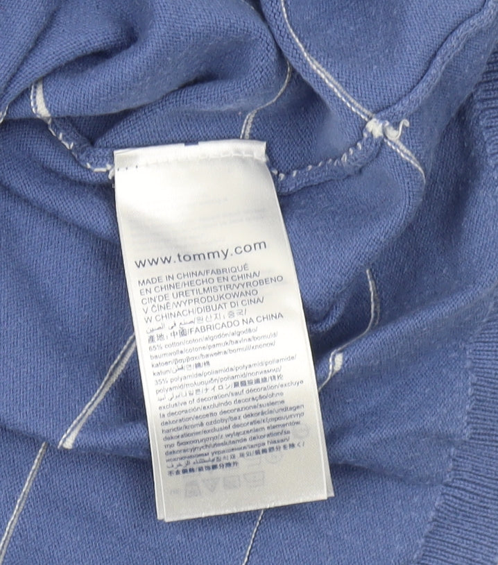 Tommy Hilfiger Women's Blue Striped Pullover Jumper Size S