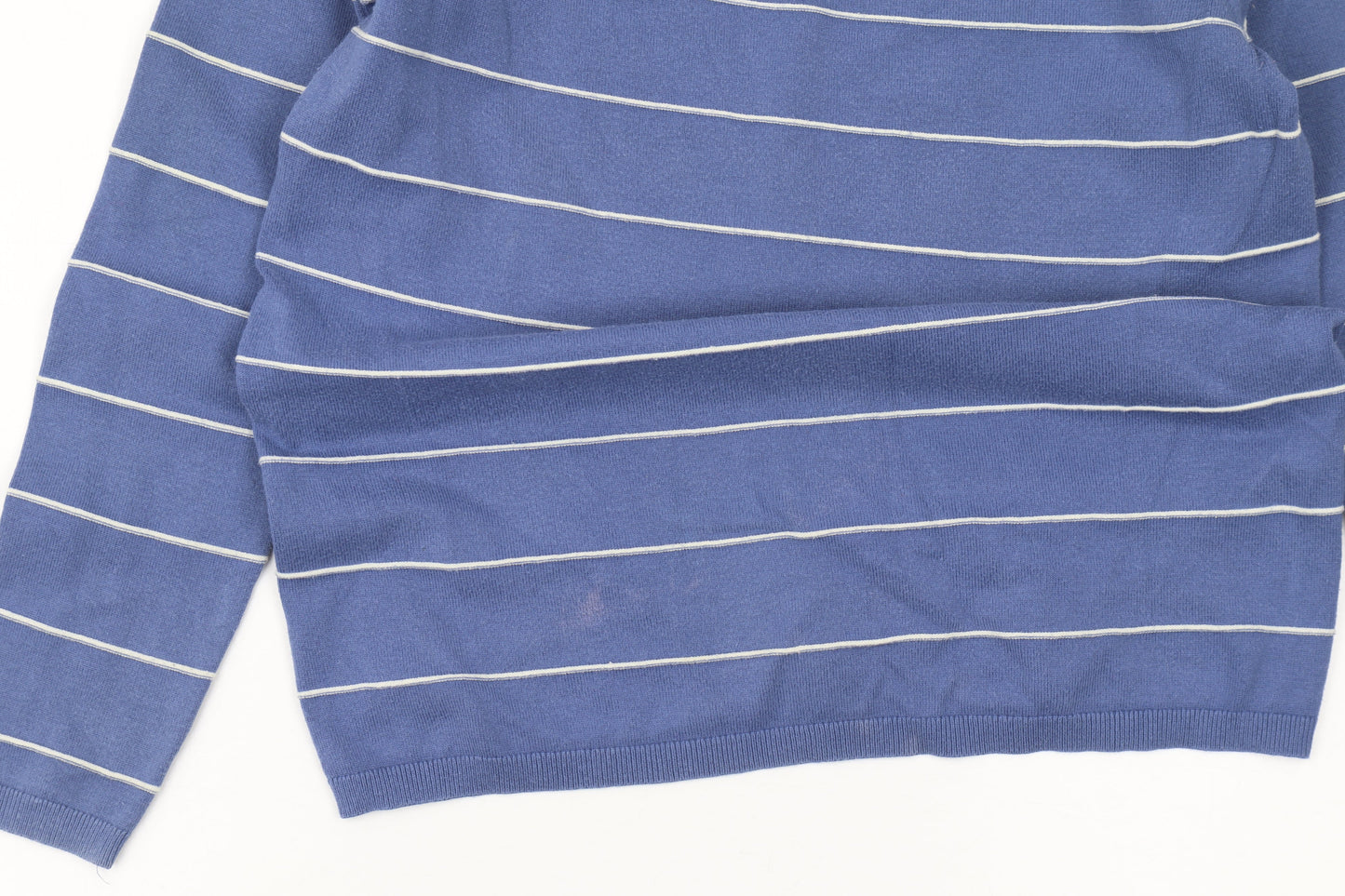 Tommy Hilfiger Women's Blue Striped Pullover Jumper Size S