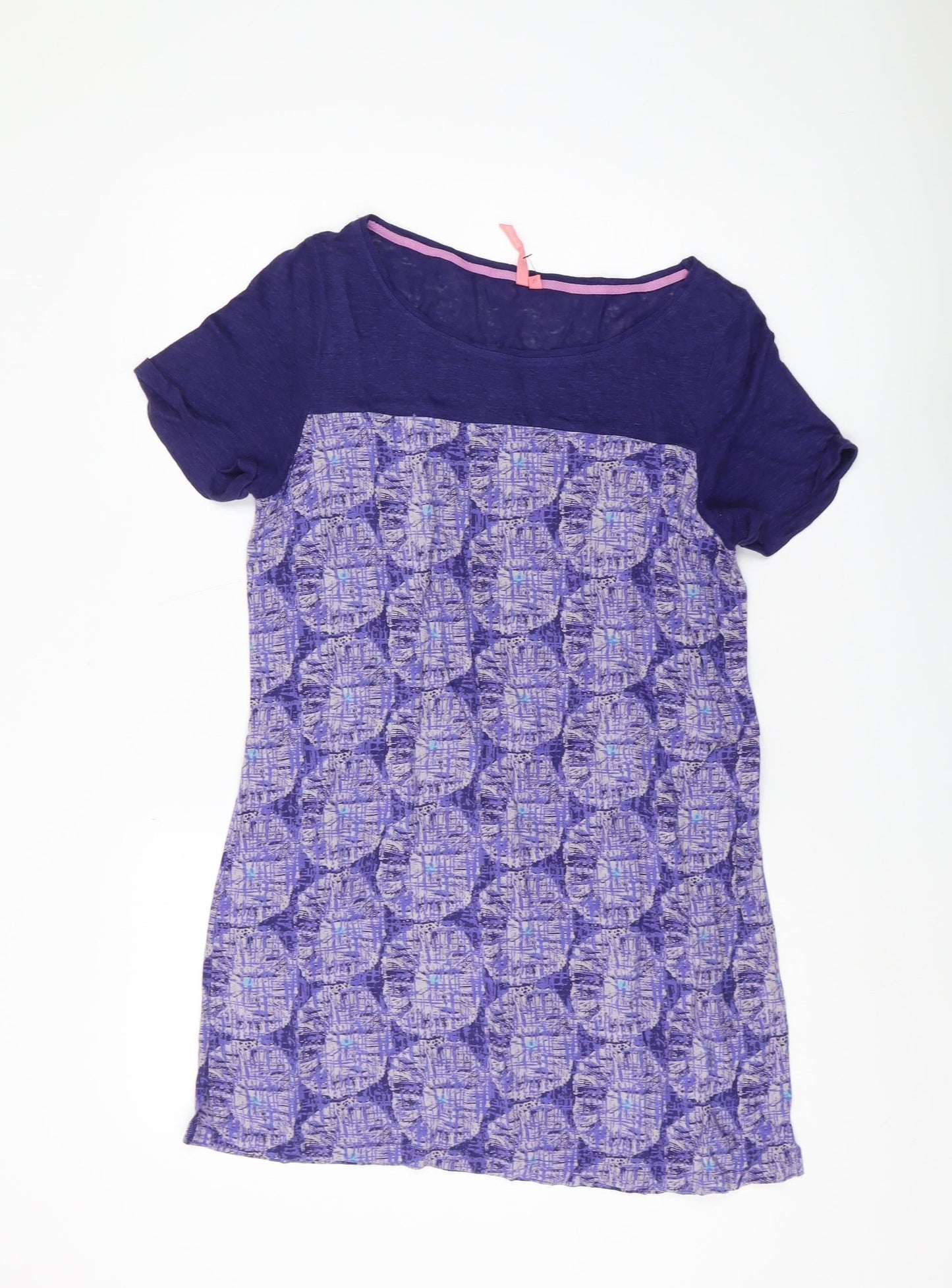 White Stuff Women's Purple Geometric T-Shirt Size 12