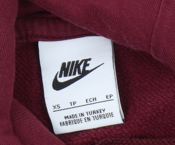 Nike Men's Red XS Pullover Hoodie Logo Graphic