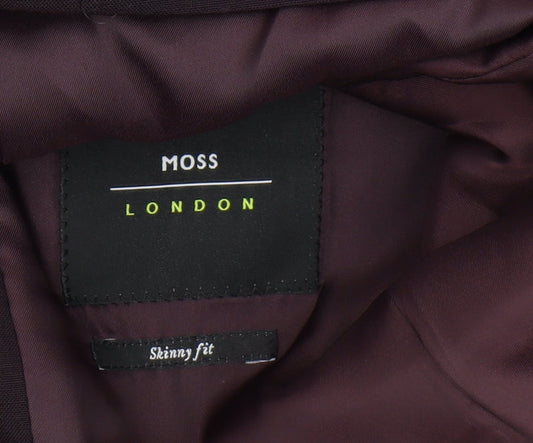 Moss London Men's Purple Slim Fit Suit Jacket 34S