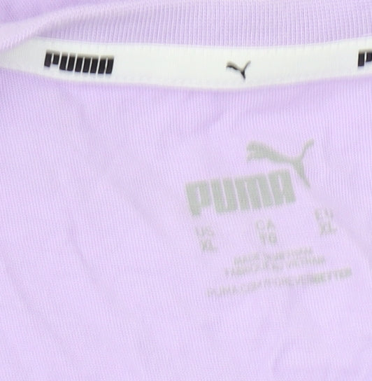 Puma Unisex Purple Crew Neck T-Shirt Size 18