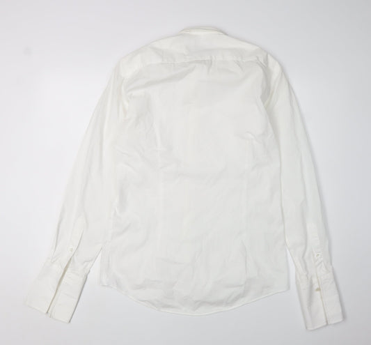 Moss 1851 Men's White Formal Dress Shirt, Size 39