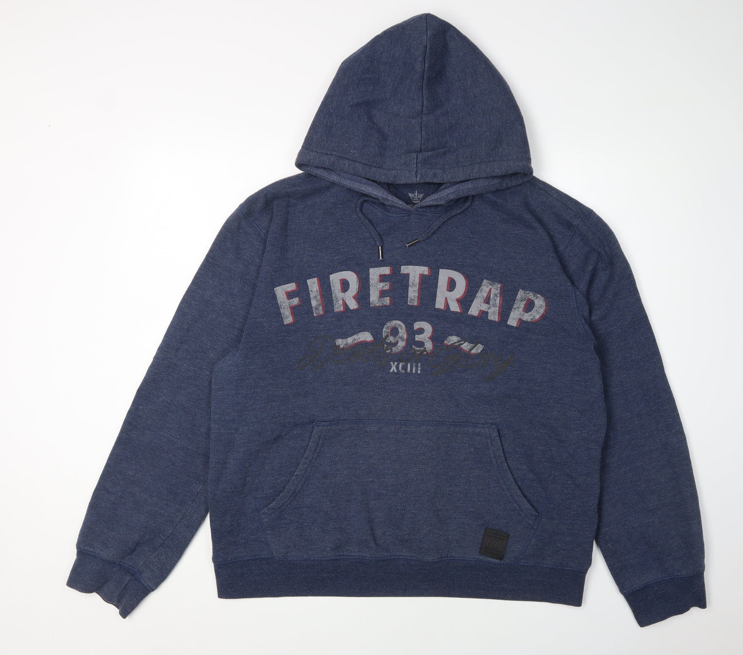 Firetrap Men's Blue XL Hoodie Pullover with Logo