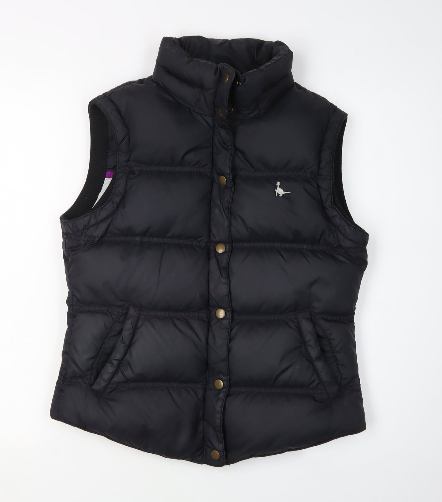 Jack Wills Women's Black Puffer Waistcoat Size 10