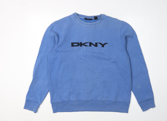 DKNY Blue Men’s S Sweatshirt Logo Pullover