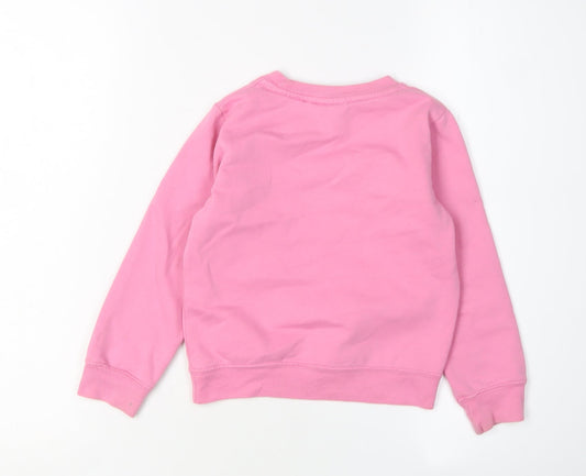 Beverly Hills Polo Club Girls Pink Pullover Sweatshirt 5-6 Years