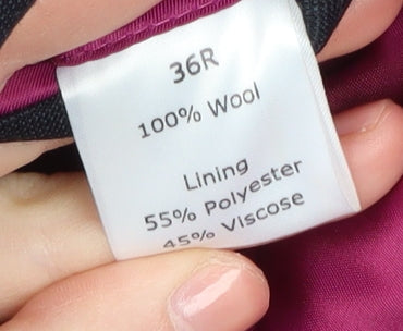 Charles Tyrwhitt Black Wool Men's Blazer, Size 36R