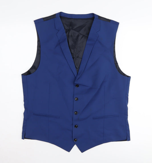 Austin Reed Blue Men's Suit Waistcoat, Size 42R