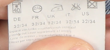 Hugo Boss Men's Blue Straight Jeans 32/34