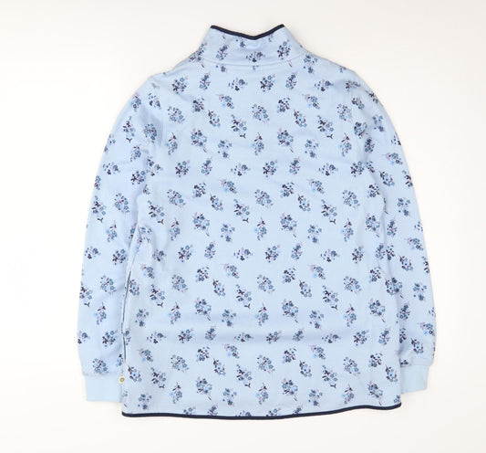 WoolOvers Women's Blue Floral Sweatshirt S