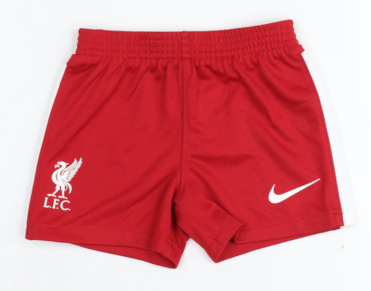 Nike Unisex Baby Red Sports Shorts 9-12 Months